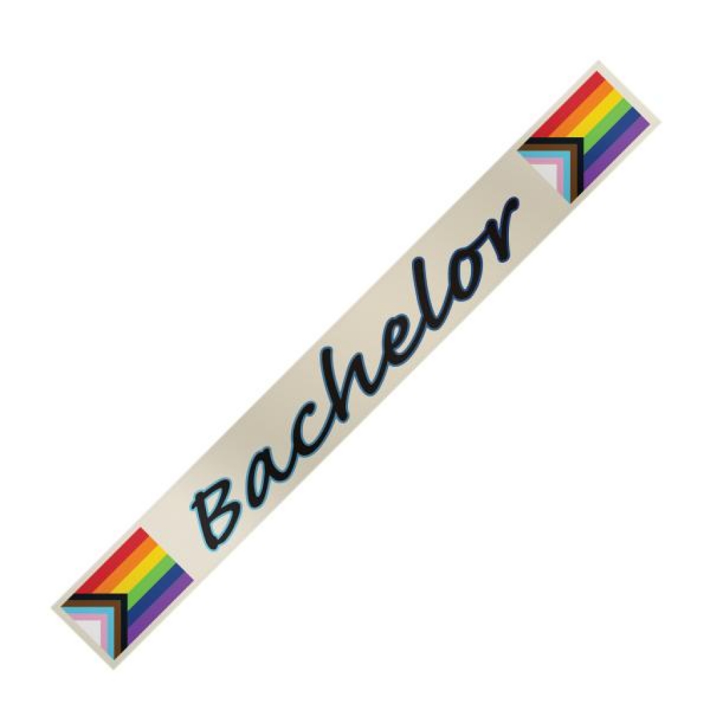 Progress Bachelor Sash - Rainbow Pride Accessory