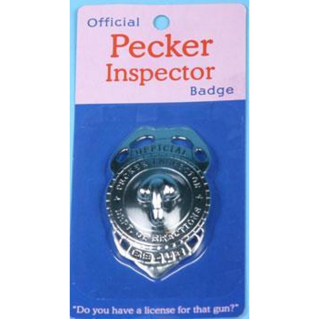 Pecker Inspector Badge - Silver