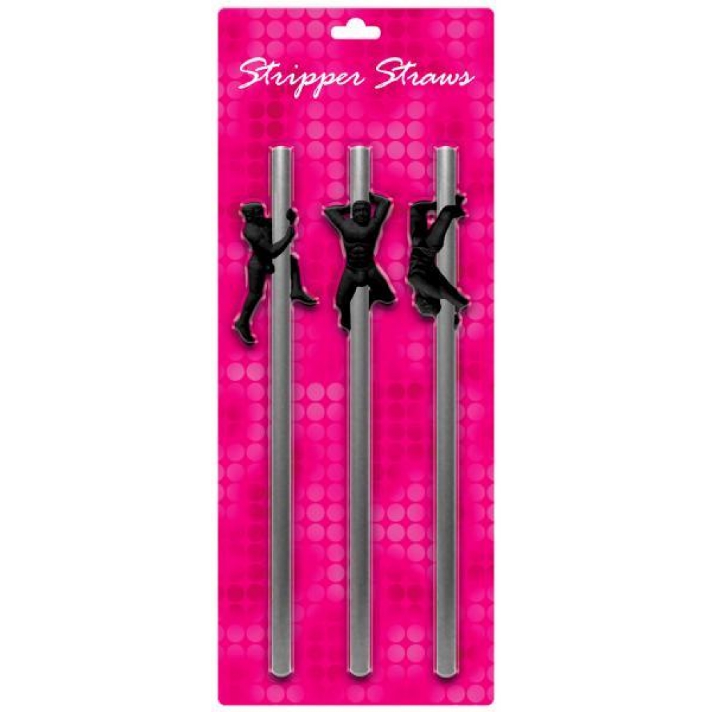 Stripper Straws Male in Silver