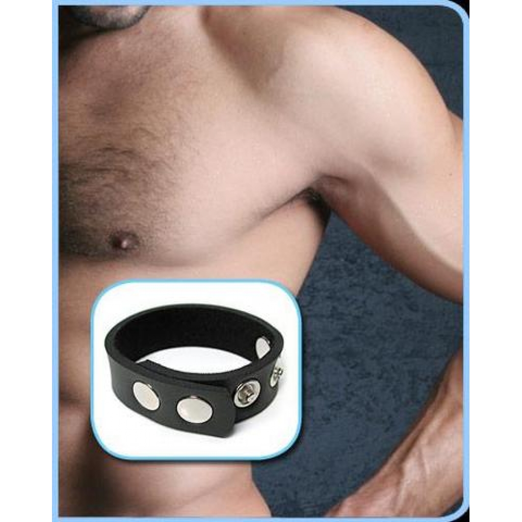 Adjustable 5-Snap Neoprene Cock Ring for Comfort and Control