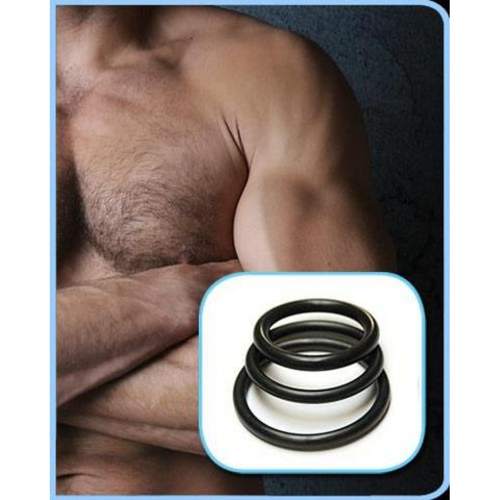 Rubber C Rings 3 Pack - Black