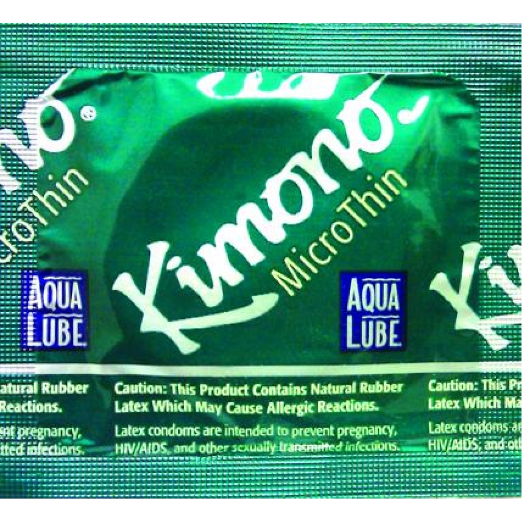 Kimono Micro Thin Aqua Lube - Latex Condoms 3 Pack