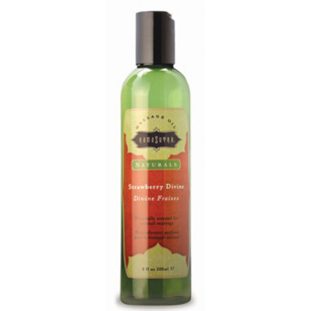 Kama Sutra Naturals Massage Oil - Strawberry Divine 8oz