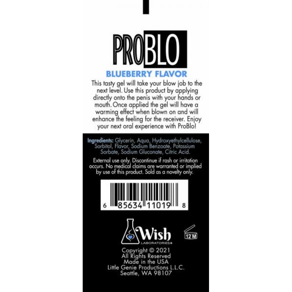 Problo Oral Pleasure Gel - Blueberry Flavor