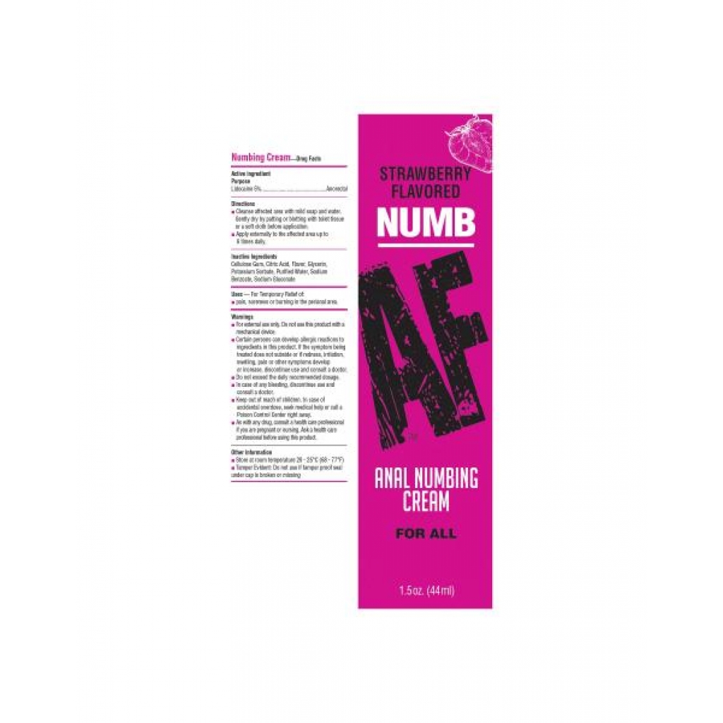 Numb AF Desensitizing Anal Gel - Strawberry Flavor for Comfort