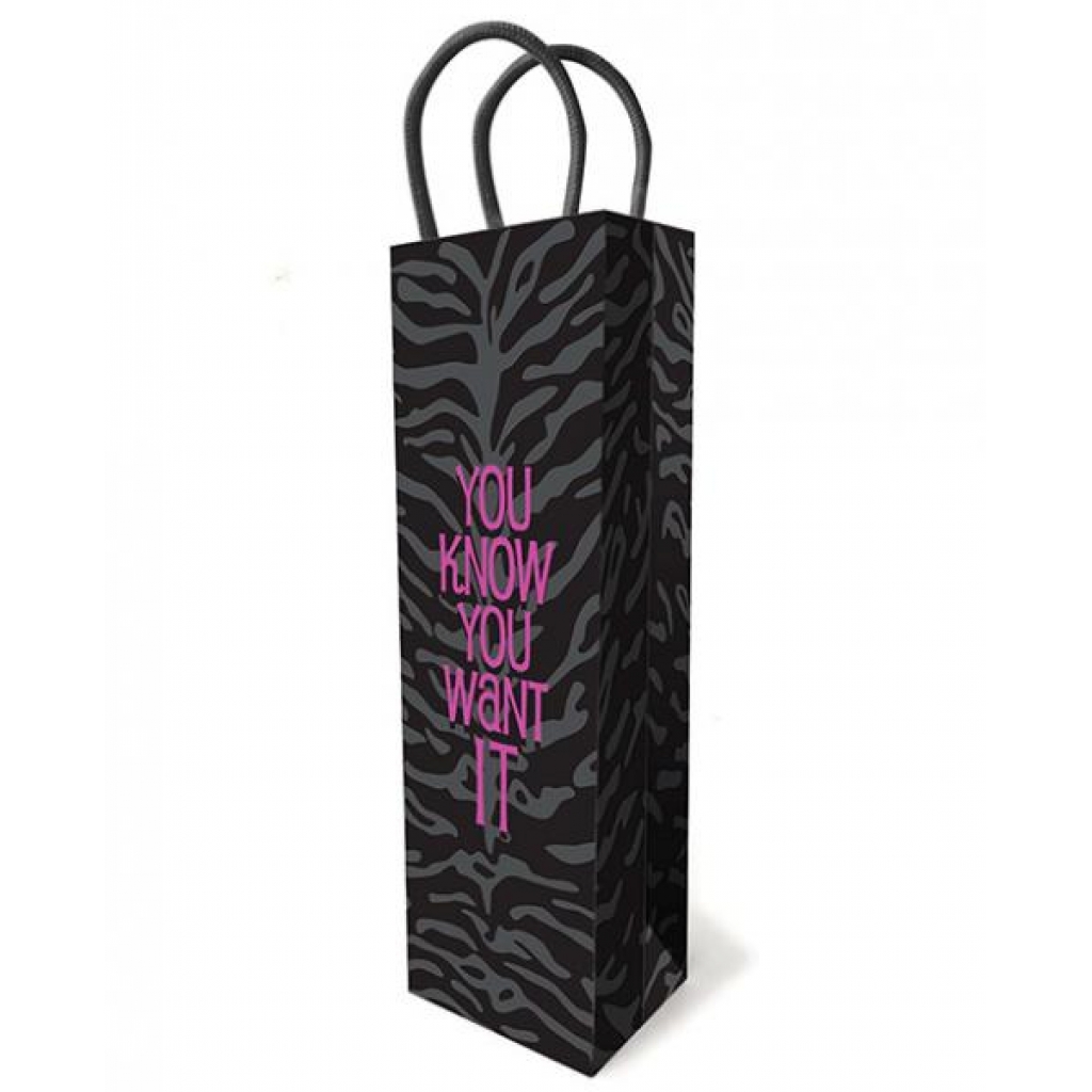 You Know You Want It Gift Bag - Black