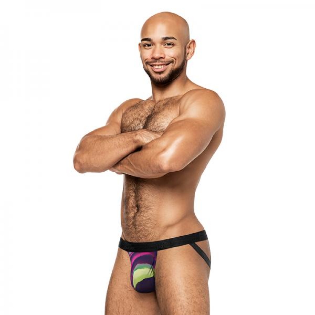 Galactic Print Strappy Jock - Multi-Color S/M