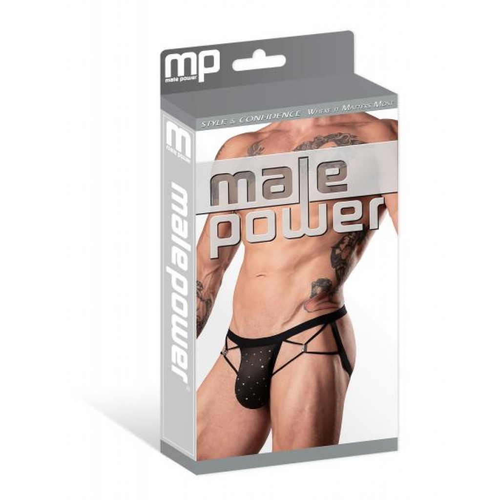 Show Stopper Jock Black - S/M Silver