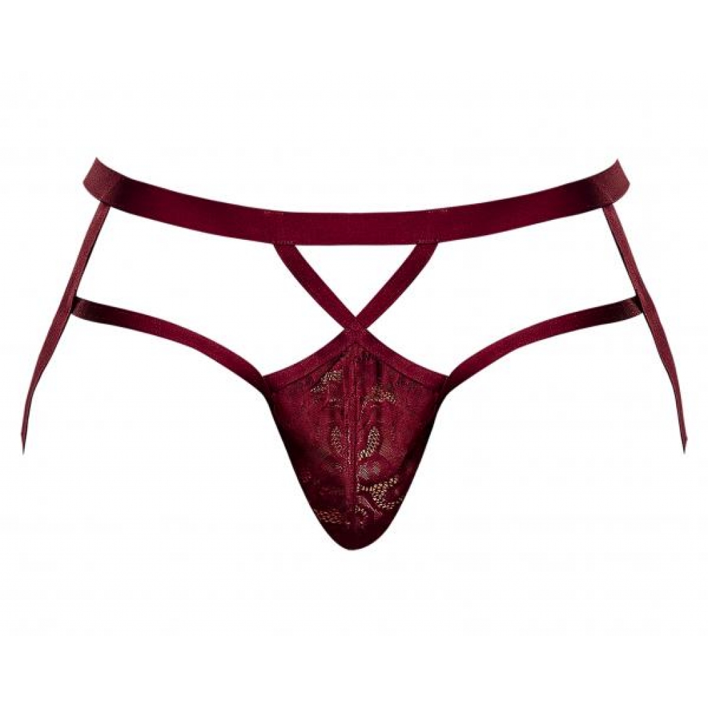 Lucifer Strappy Jock - Burgundy L/XL