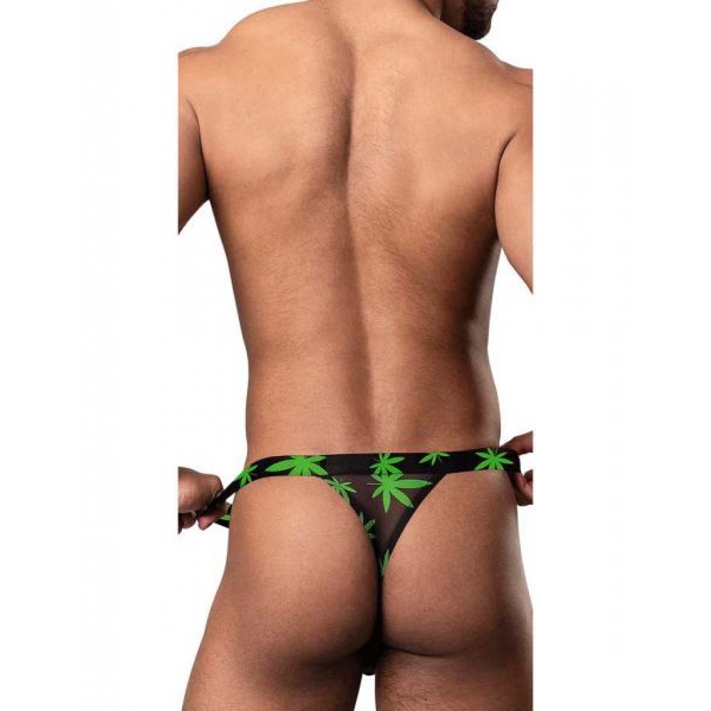 Hazy Dayz Micro Thong for Ultimate Comfort - Potleaf Print