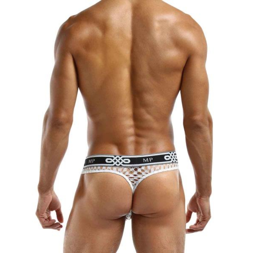 Peep Show Lo Rise Thong - White S/M