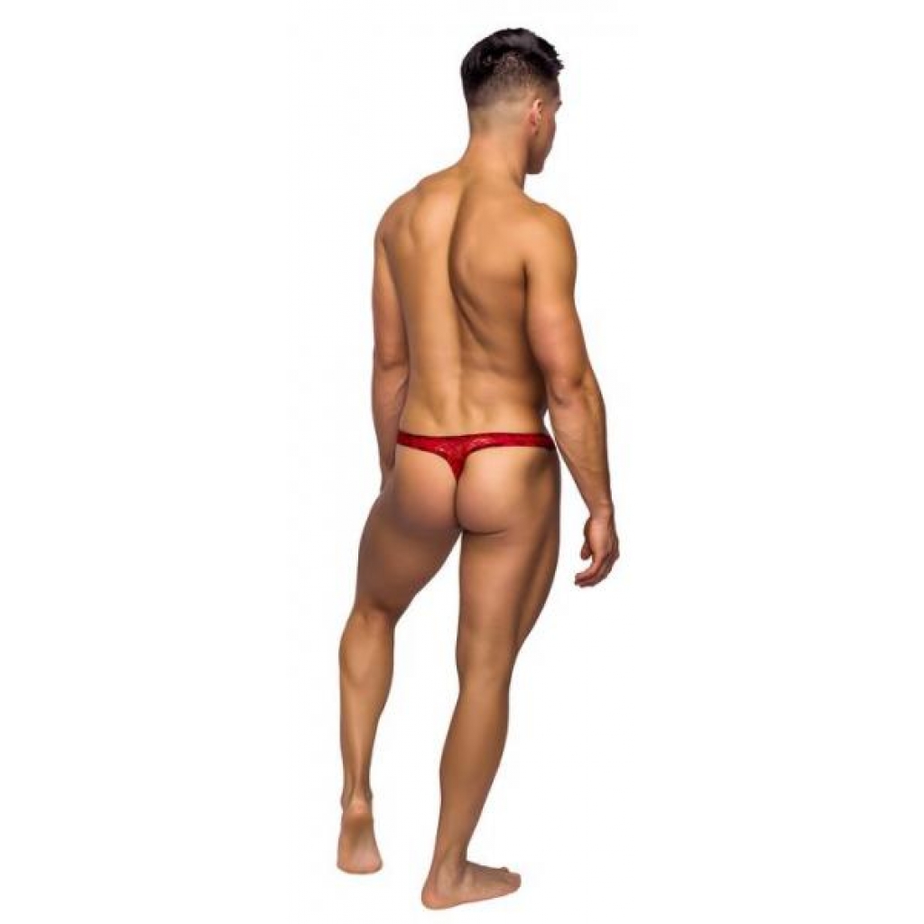 Red Male Power Bong Thong - Small/Medium