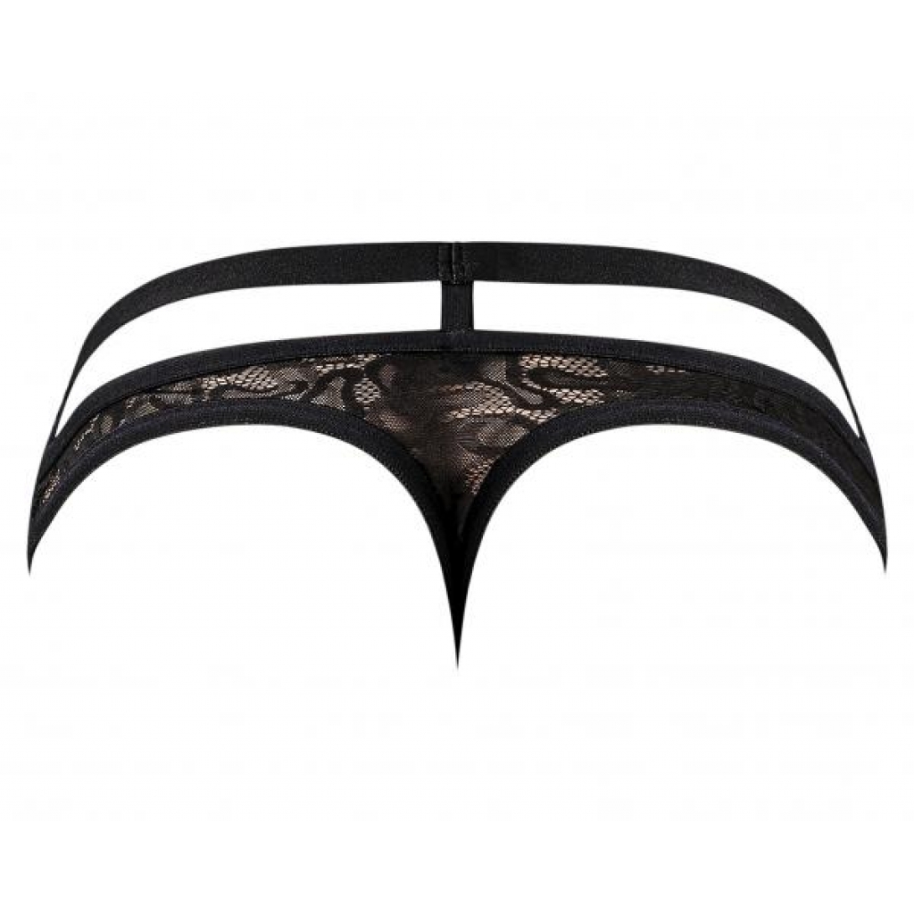 Lucifer Cutout Thong Black L/XL