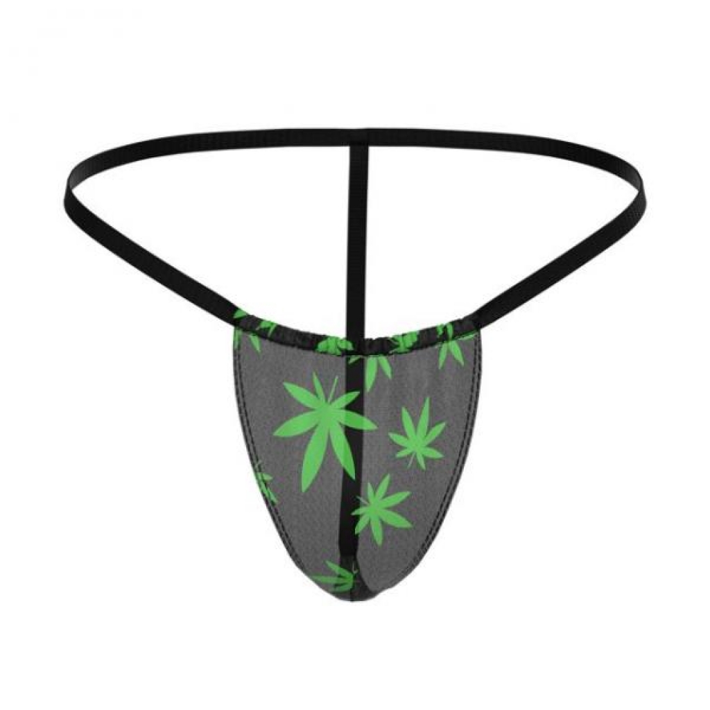 Hazy Dayz Posing Strap - Potleaf Print O/S