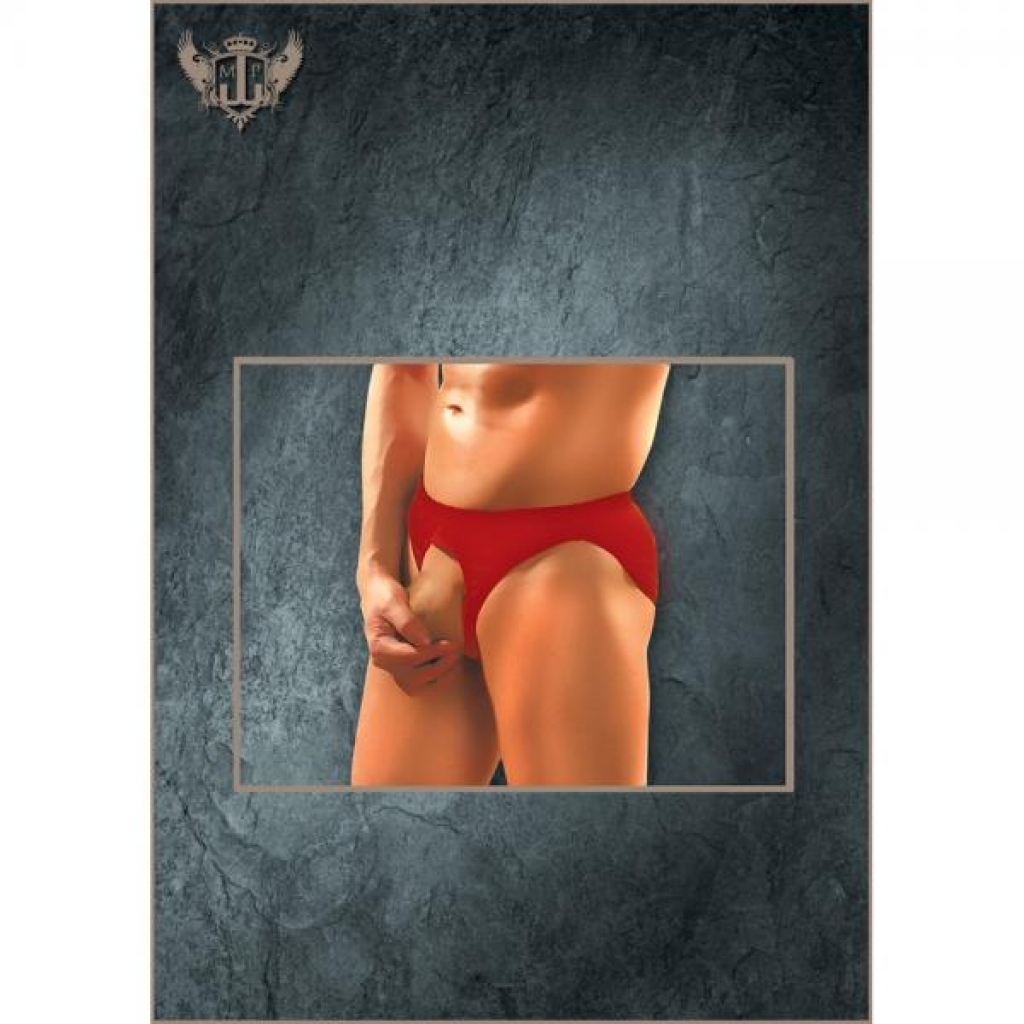 Male Power Pouchless Brief - Red O/S