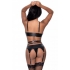 Club Candy Basque & Cheeky Panty - Black L/XL