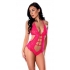 Get It Girl Teddy with Snap Crotch - Pink (S/M)