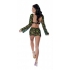 Hazy Dayz Crop Top Skirt & G-String Set - Pot Leaf L/XL