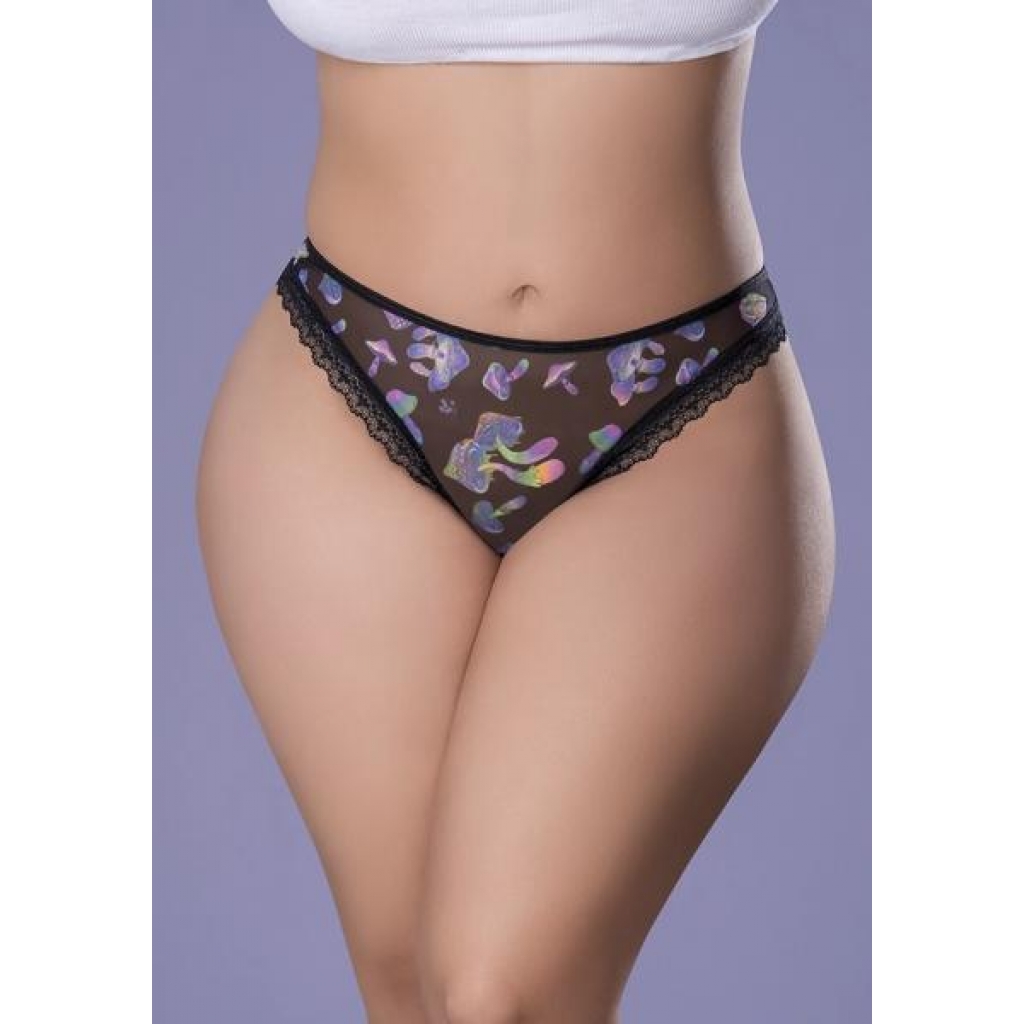 Hazy Dayz Open Back Crotchless Panty - Size 2XL