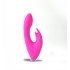 Rechargeable Silicone Rabbit Massager Leah - Neon Pink