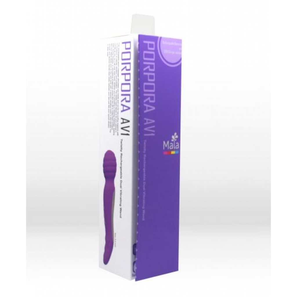 Twisty Rechargeable Dual Vibrating Wand - Neon Purple