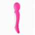 Zoe Rechargeable Dual Vibrating Wand Massager - Hot Pink