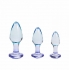 Butties 3pc Acrylic Anal Plug Set - Translucent