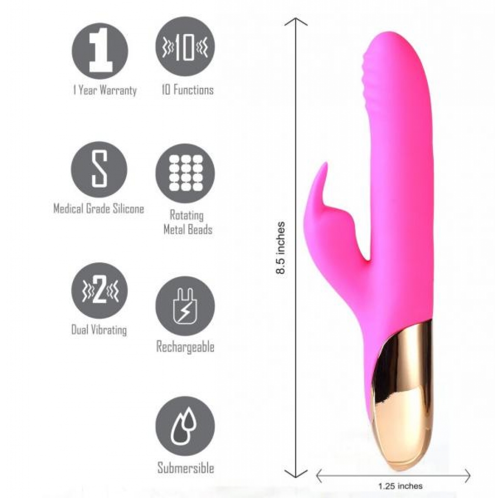 Dream Super Charged Silicone Rabbit Vibrator - Pink