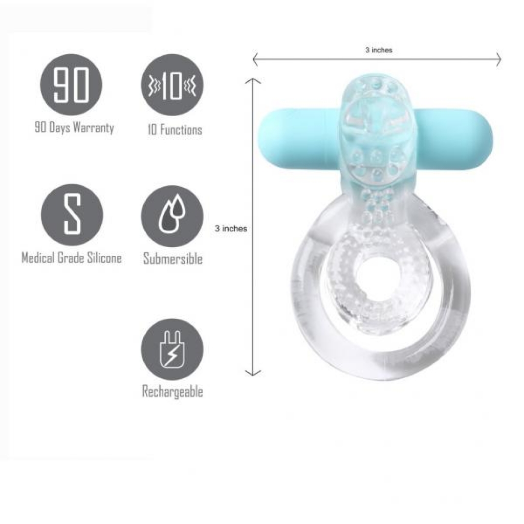 Jayden Vibrating Erection Enhancer Clear Ring - Elevate Your Performance