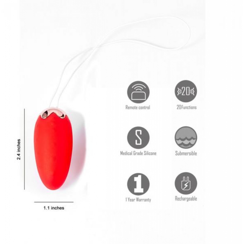 Rechargeable Strawberry Shaped Vibrating Egg - Shortcake