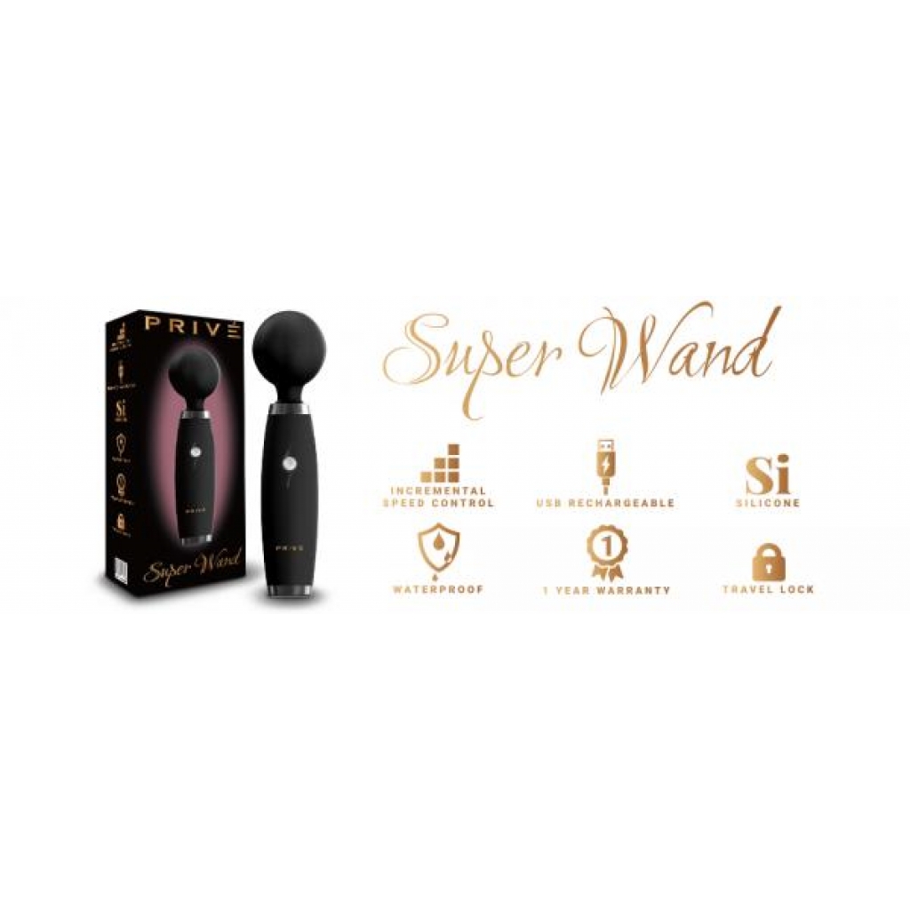 Prive Super Wand - Innovative Black Massager