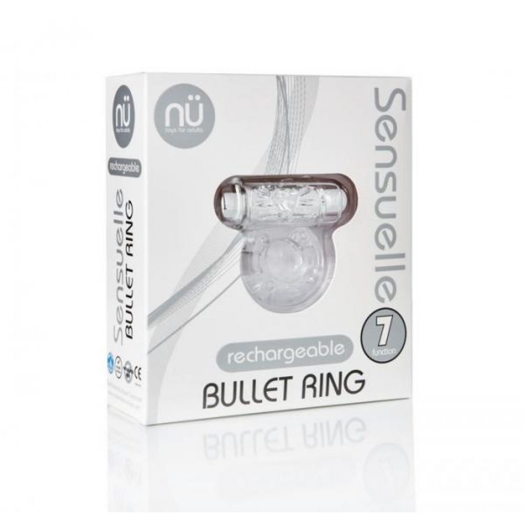 Sensuelle Bullet Ring with 7 Functions in Clear