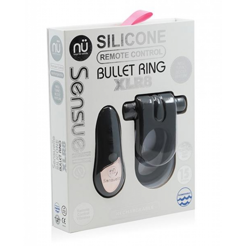 Sensuelle Remote Control XLR8 Turbo Boost Bullet Ring - Black