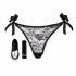 Sensuelle Pleasure Panty with Remote Control - Black, One Size Fits Most