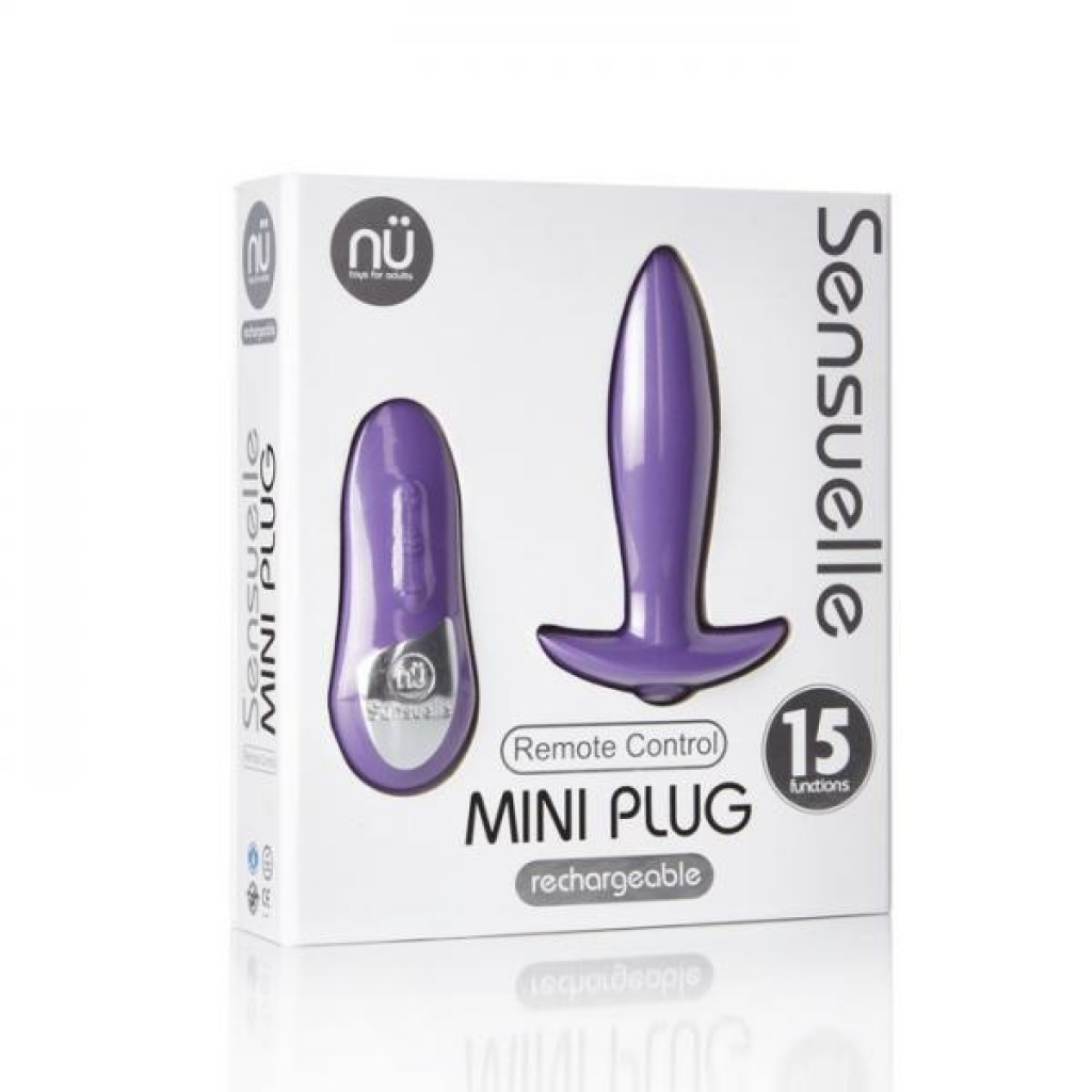 Sensuelle Remote Control Mini Butt Plug in Purple