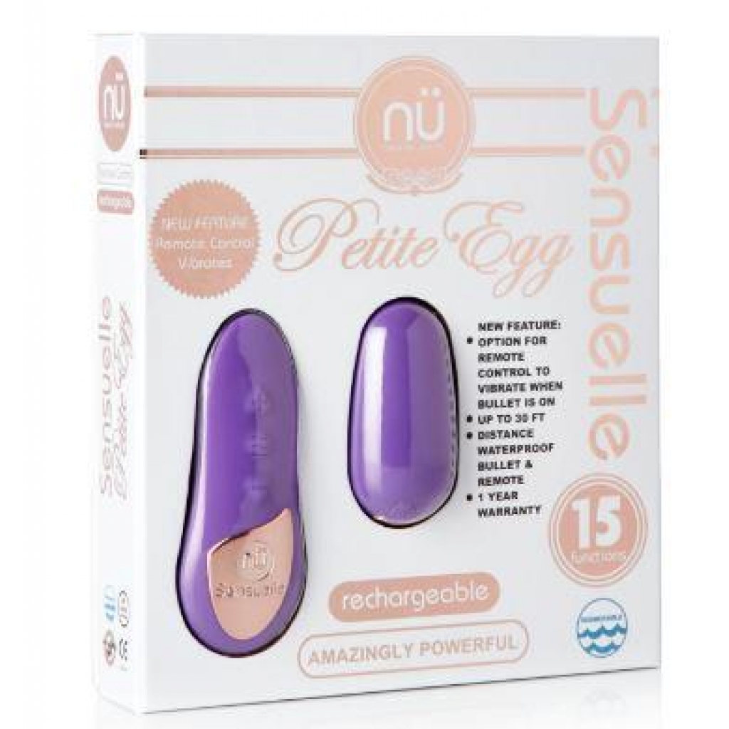 Sensuelle Remote Control Petite Egg Vibrator - Purple