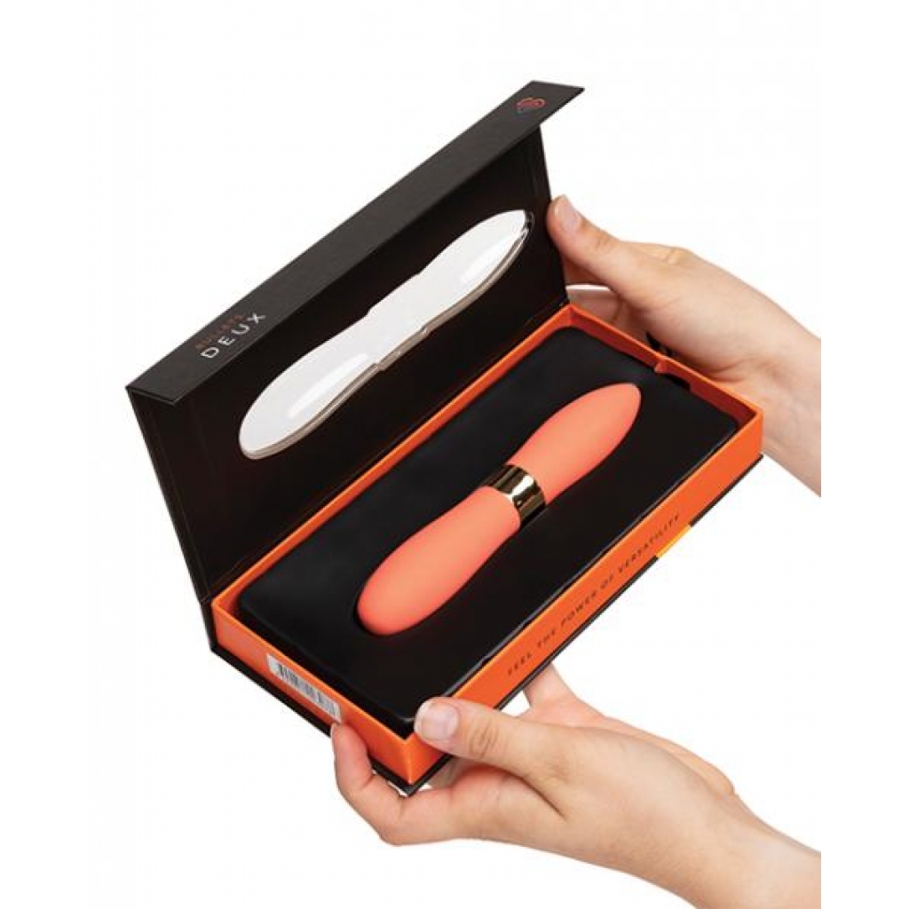 Sensuelle Double Ended Deux Bullet Vibrator - Cobalt Orange