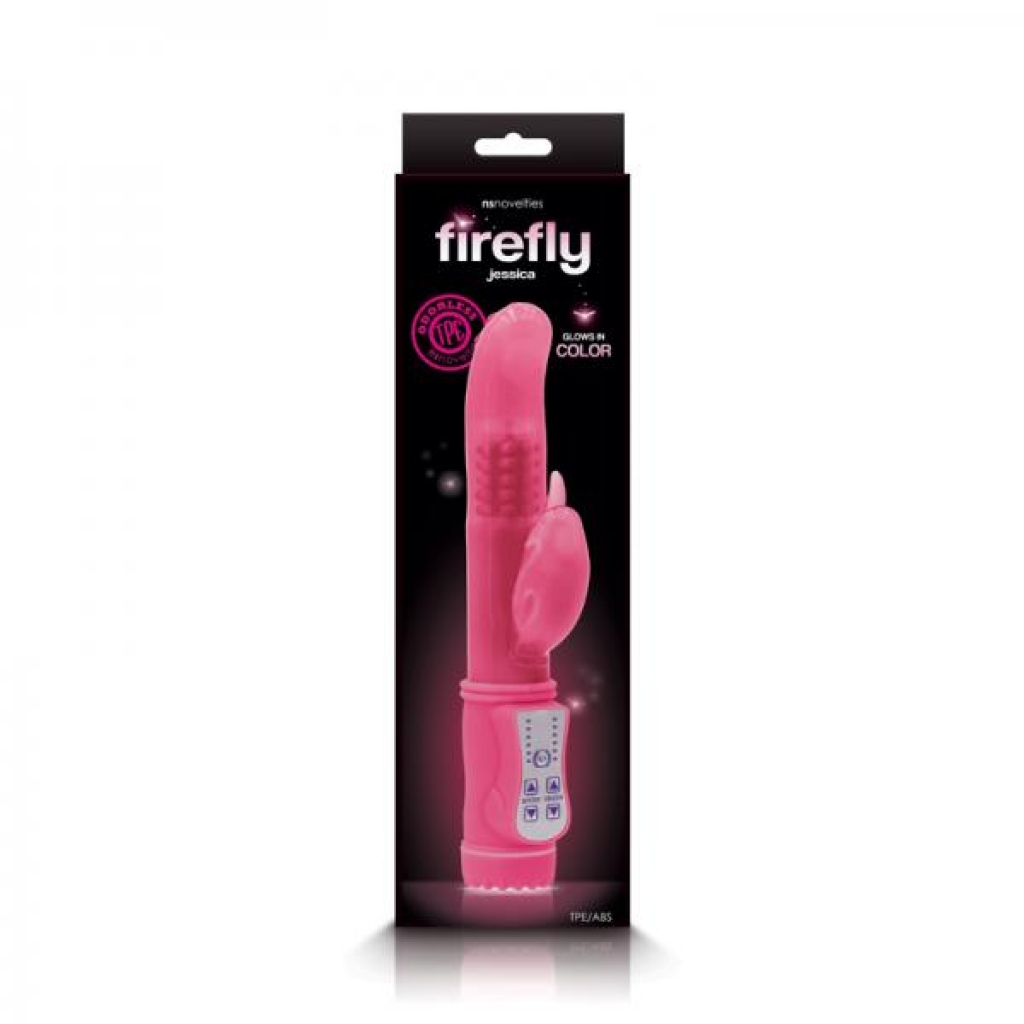 Firefly Jessica Pink - Glow in the Dark Rabbit Vibrator