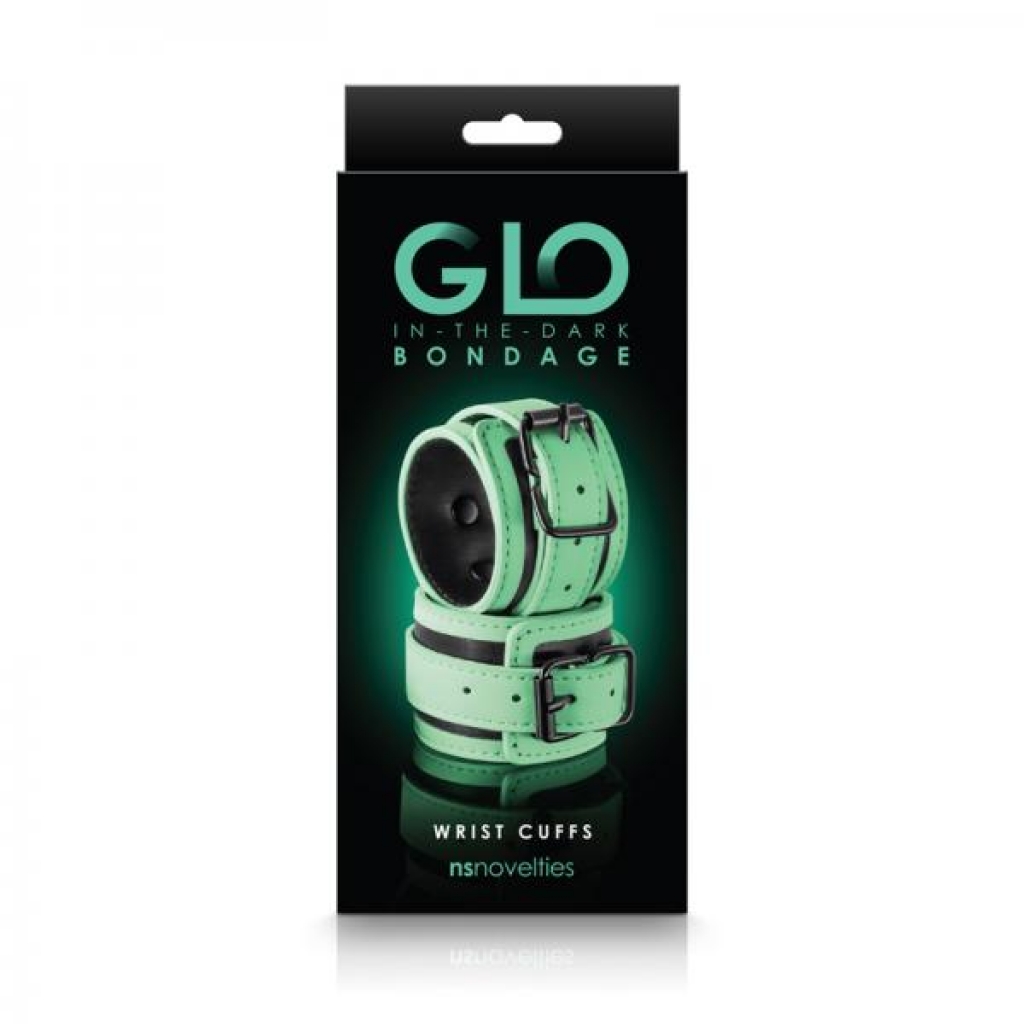 Glo Bondage Wrist Cuffs - Green