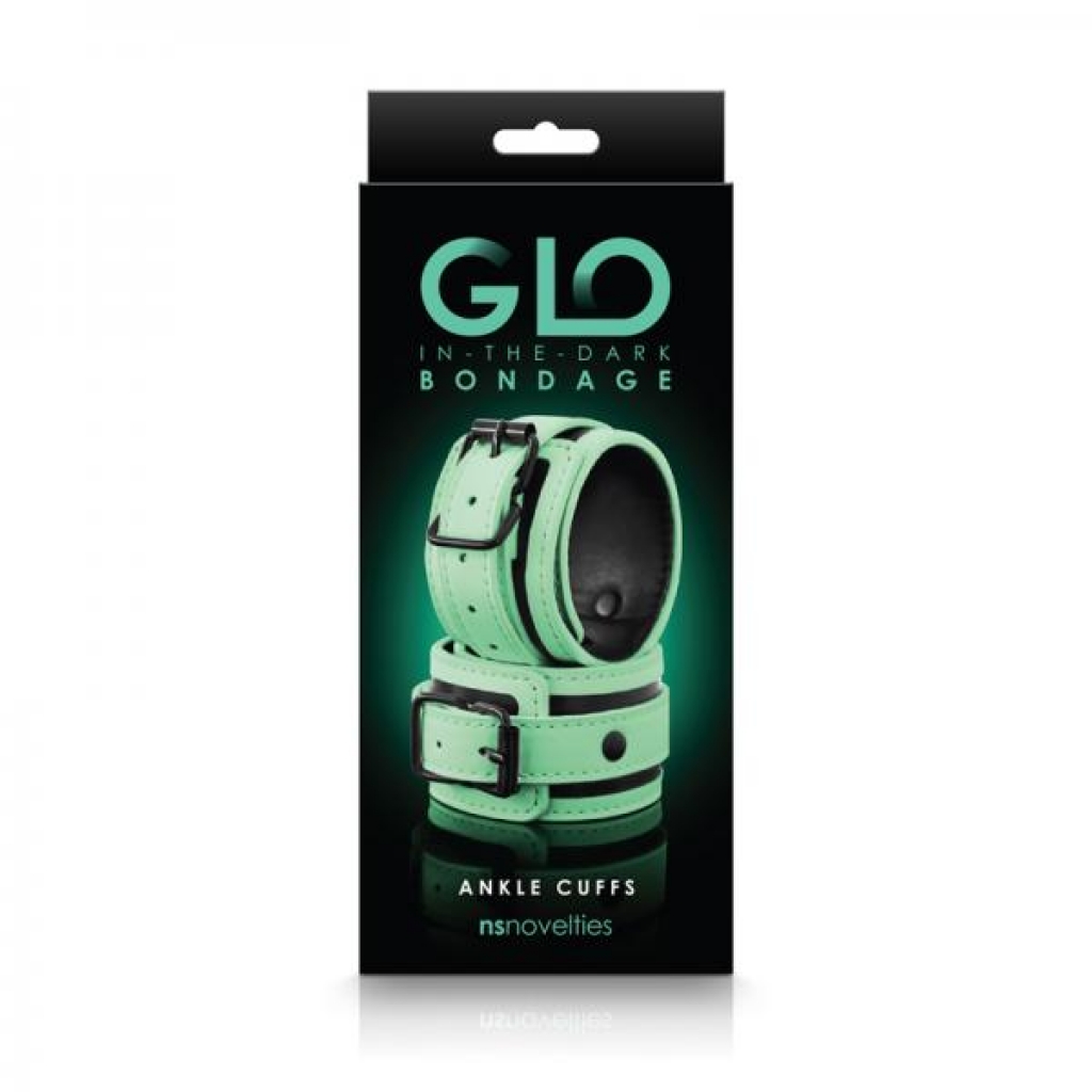 Glo Bondage Ankle Cuffs - Green