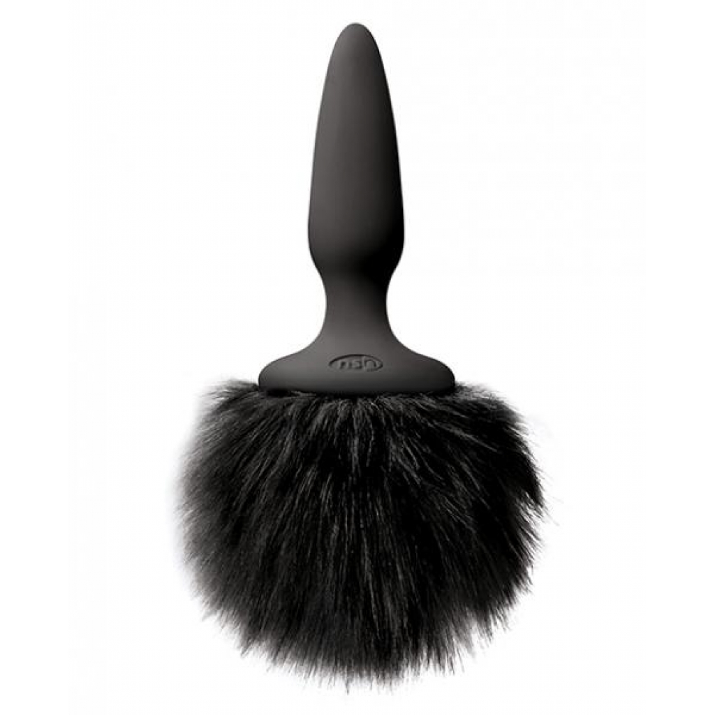 Bunny Tails Mini Black Black Fur