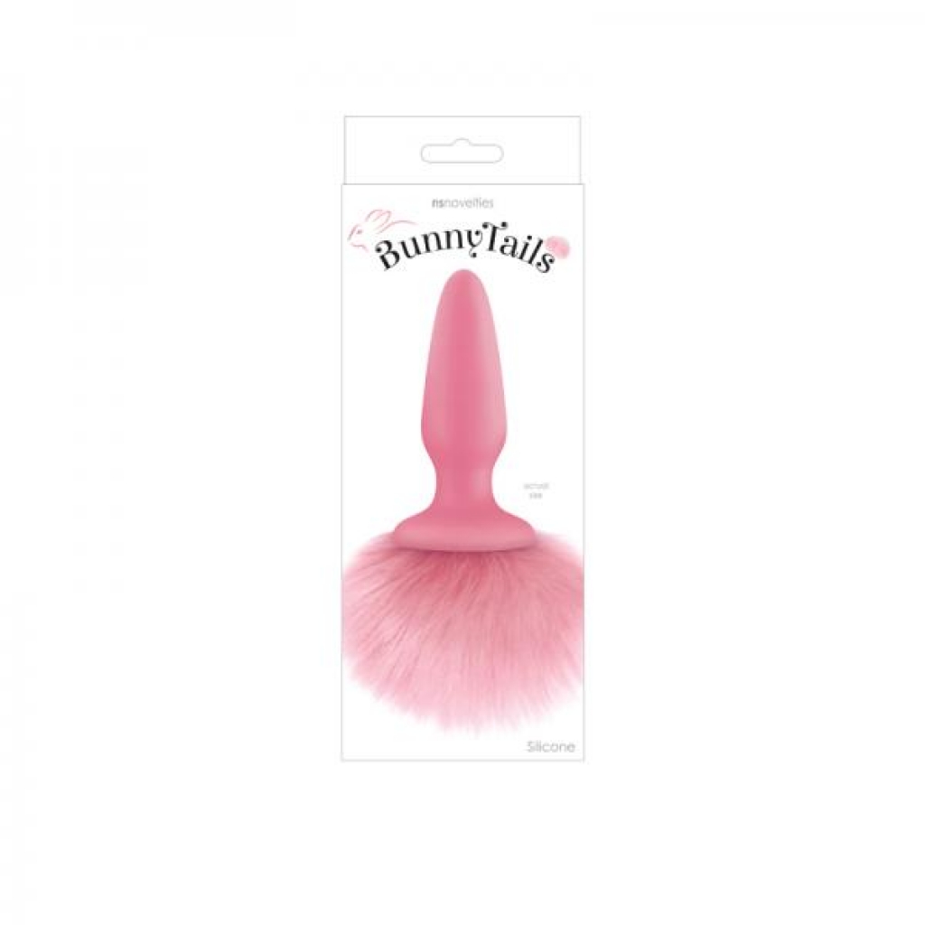 Bunny Tails Pink Silicone Butt Plug