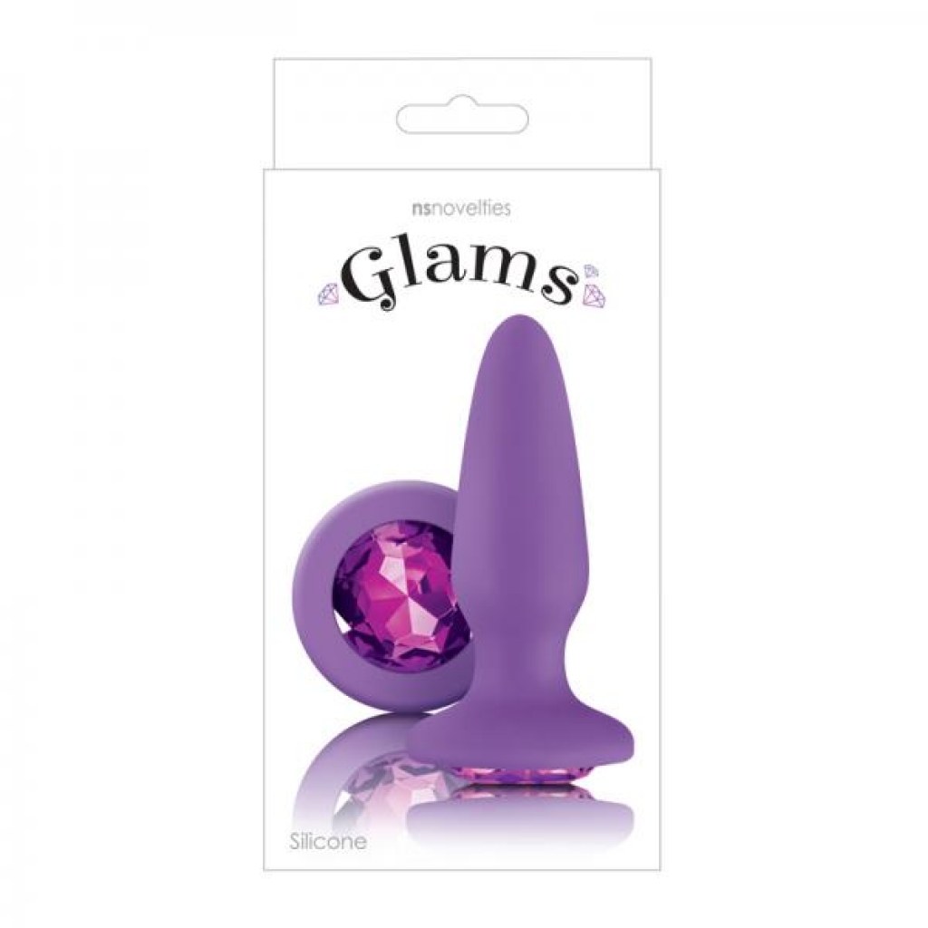 Glams Gem Purple Silicone Butt Plug - Fun & Flirty