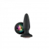 Glams Black Silicone Butt Plug - Rainbow Gem