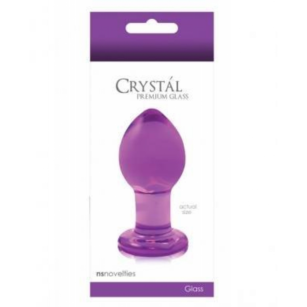 Crystal Premium Borosilicate Glass Plug - Medium Purple