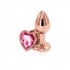 Rear Assets Rose Gold Heart Small Pink Butt Plug