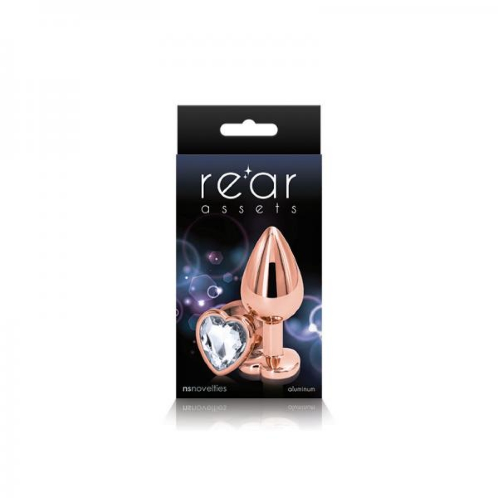 Rear Assets Rose Gold Heart Medium Anal Plug