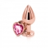 Rear Assets Rose Gold Heart - Medium Pink Butt Plug