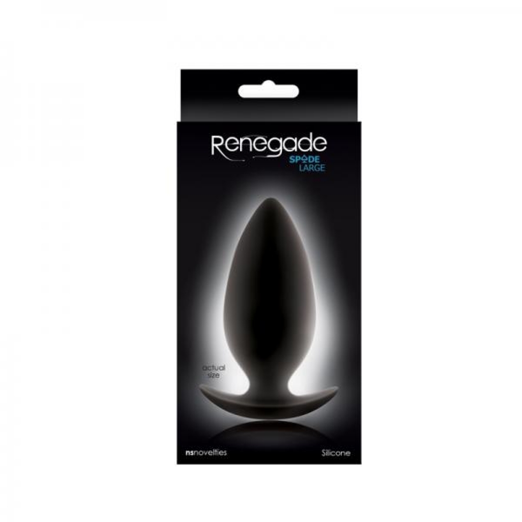 Renegade Spades Large Black Butt Plug