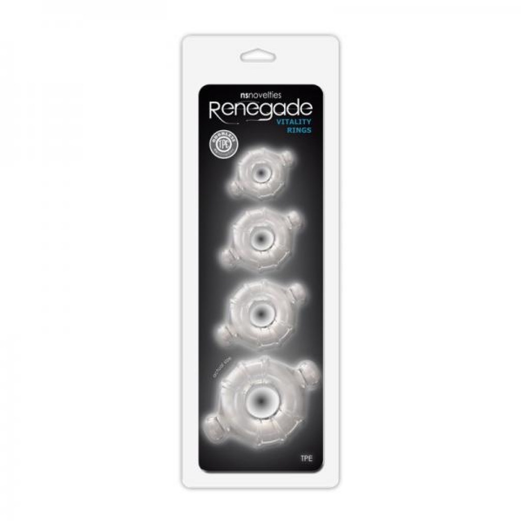 Renegade Vitality Rings Clear - 4 Pack